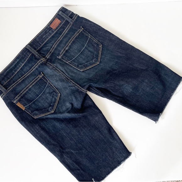 Paige Dark Wash Bermuda Shorts - Picture 2 of 6